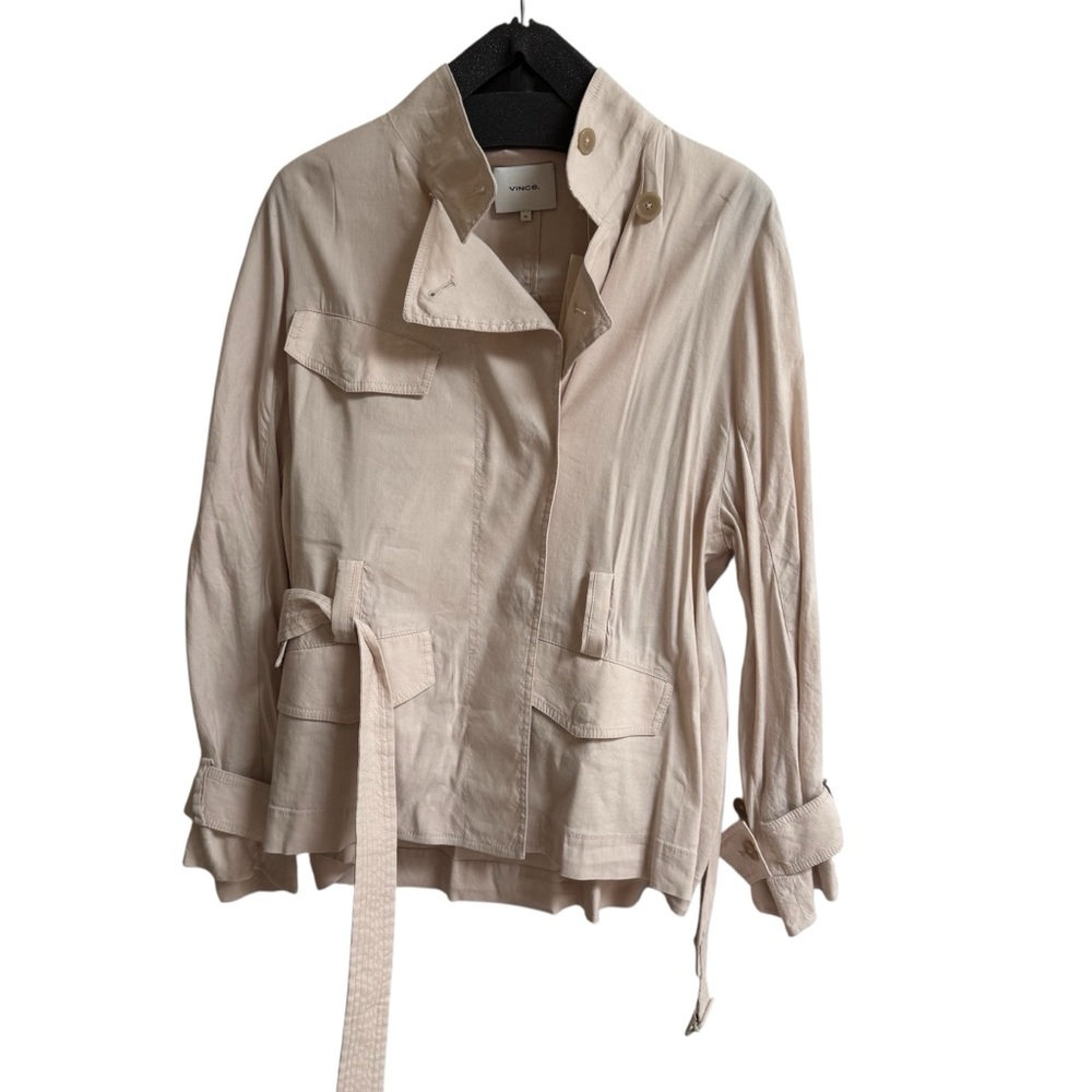 NWT Vince Cream Drapey Jacket with Belted Waist - Picture 1 of 8